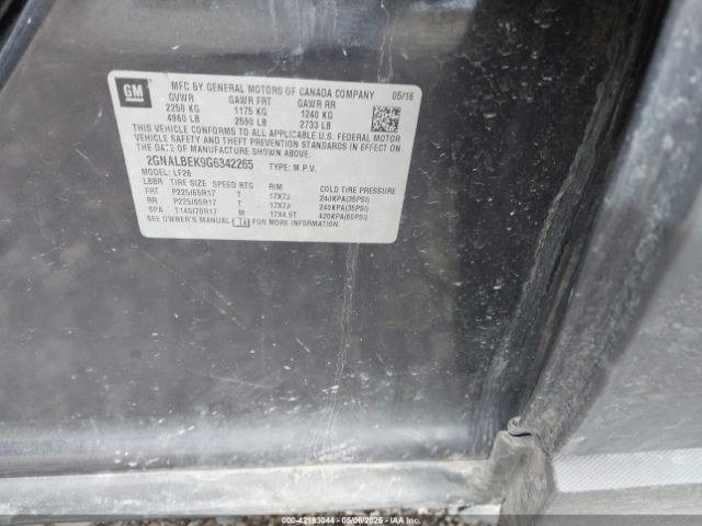 2GNALBEK9G6342265 Chevrolet EQUINOX LS