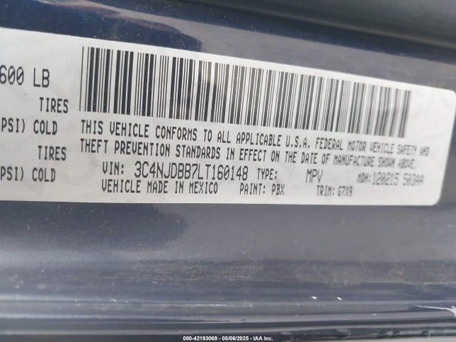 Jeep Compass 2020 3C4NJDBB7LT160148 Image 9