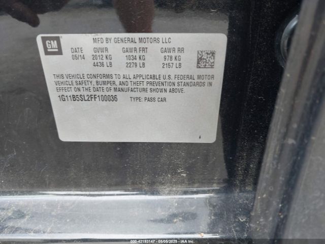 1G11B5SL2FF100036 Chevrolet MALIBU LS