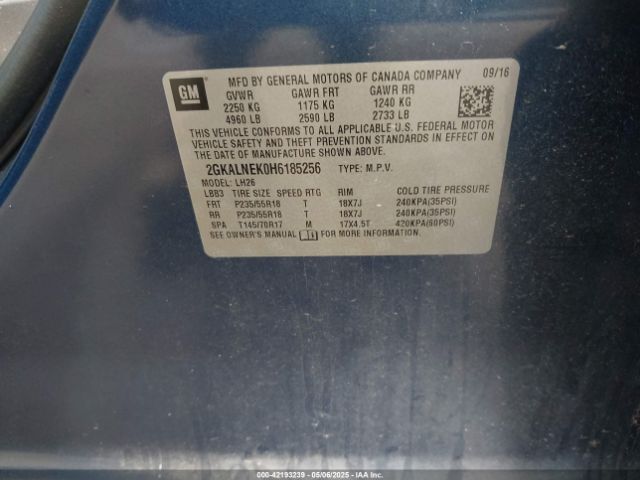 2GKALNEK0H6185256 GMC Terrain Sle-2
