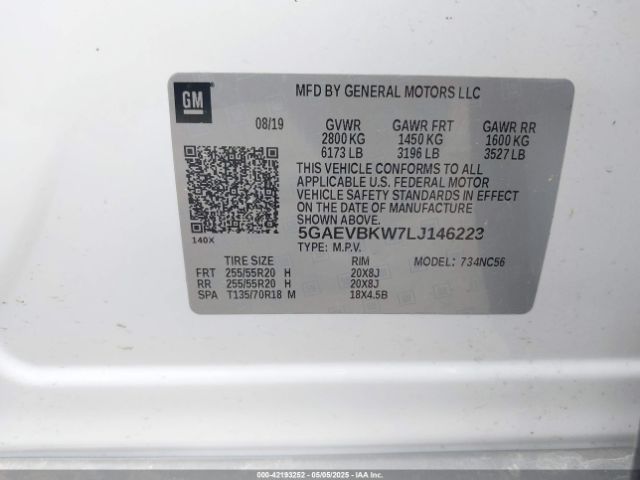 2020 BUICK ENCLAVE 5GAEVBKW7LJ146223 Photo 8