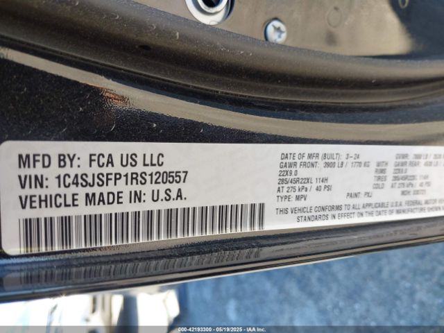 2024 JEEP GRAND WAGONEER L 1C4SJSFP1RS120557 Photo 8