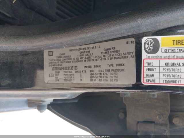 2012 GMC CANYON 1GTD5MFE0C8133103 Photo 8