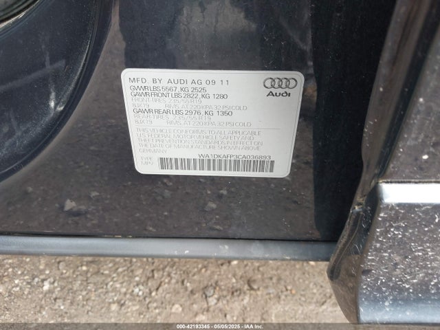 2012 AUDI Q5 WA1DKAFP3CA036893 Photo 8