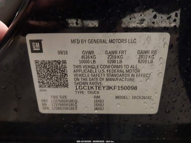 1GC1KTEY3KF150098 Chevrolet Silverado 2500hd Ltz