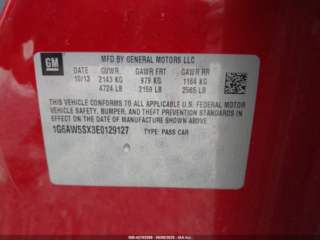1G6AW5SX3E0129127 Cadillac Cts Standard
