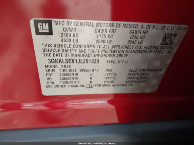 2018 GMC TERRAIN 3GKALSEX1JL281439 Photo 8