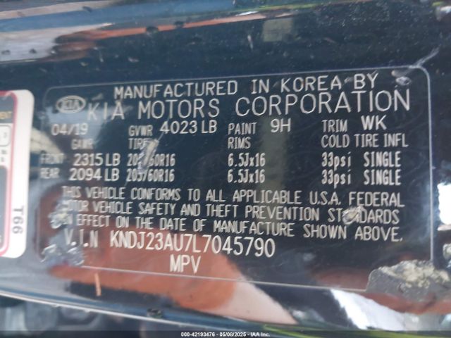KNDJ23AU7L7045790 KIA SOUL LX
