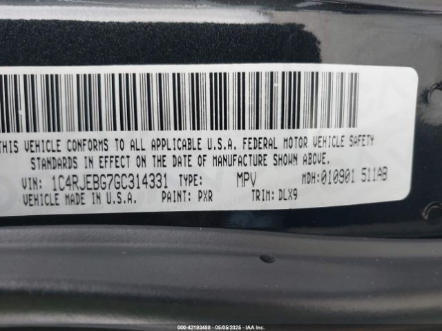 1C4RJEBG7GC314331 Jeep Grand Cherokee Limited