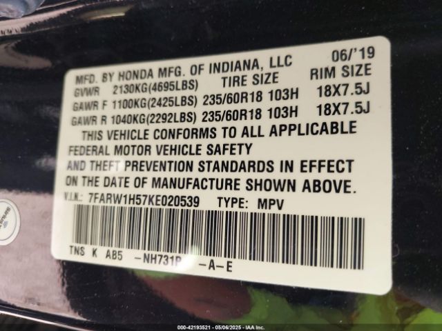 7FARW1H57KE020539 Honda CR-V EX