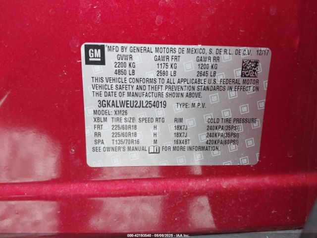 2018 GMC TERRAIN 3GKALWEU2JL254019 Photo 8