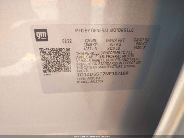 2022 CHEVROLET MALIBU 1G1ZD5ST2NF107189 Photo 8
