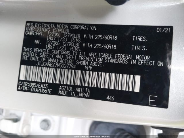 JTJGARBZ7M5027794 Lexus NX 300