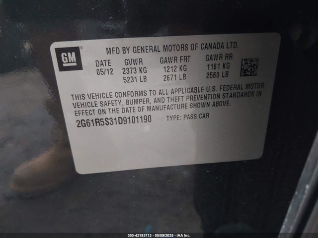 2013 CADILLAC XTS 2G61R5S31D9101190 Photo 8