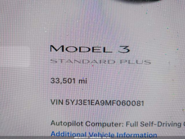 2021 TESLA MODEL 3 5YJ3E1EA9MF060081 Photo 6