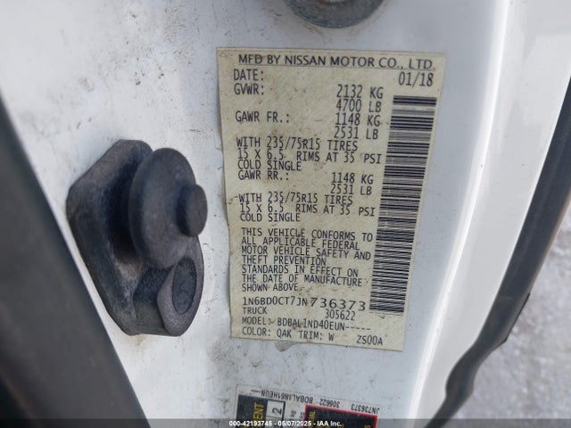 1N6BD0CT7JN736373 Nissan FRONTIER S