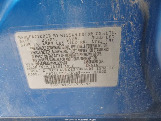 2021 NISSAN KICKS 3N1CP5BV1ML505197 Photo 8