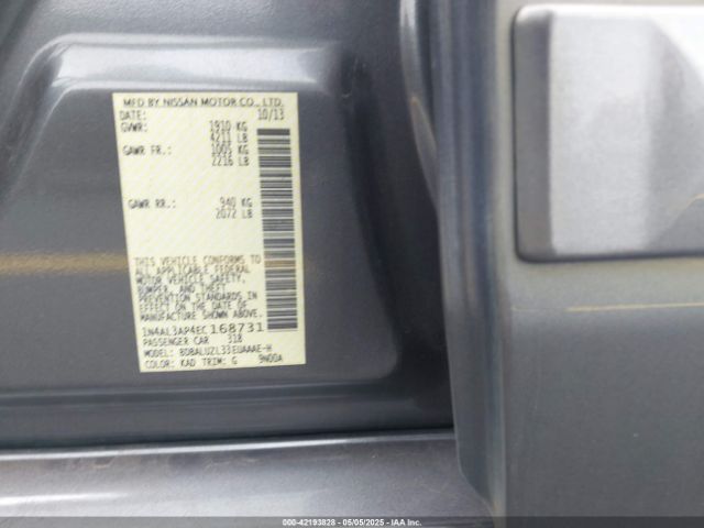 1N4AL3AP4EC168731 Nissan Altima 2.5 Sv