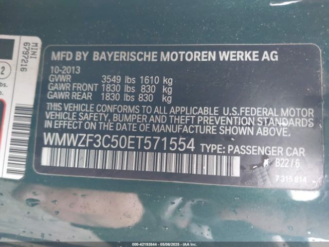 WMWZF3C50ET571554 Mini Clubman Cooper
