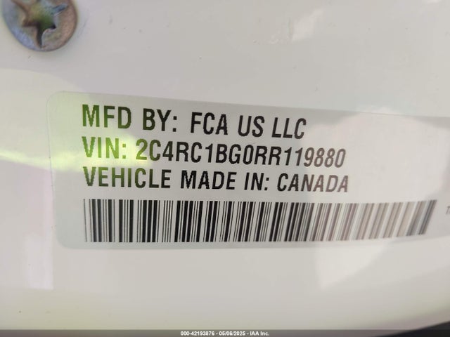 2C4RC1BG0RR119880 Chrysler Pacifica Touring L