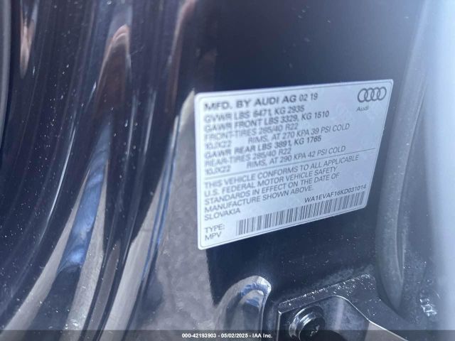 WA1EVAF16KD031014 Audi Q8 55 Premium