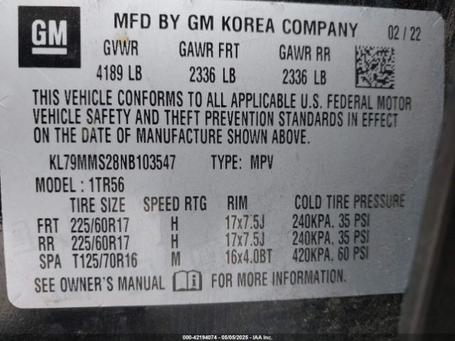 2022 CHEVROLET TRAILBLAZER KL79MMS28NB103547 Photo 8