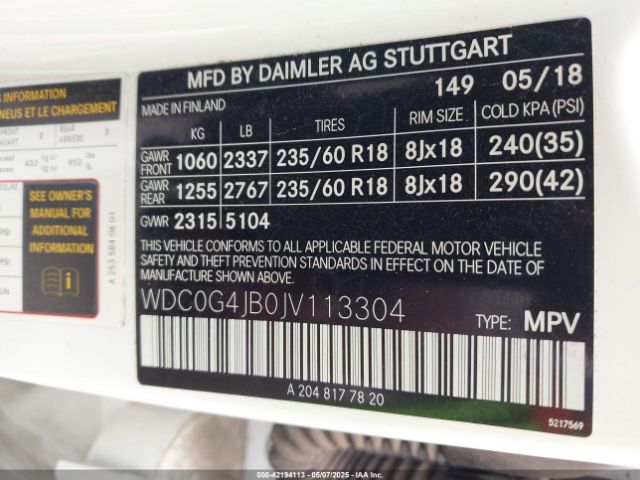 2018 MERCEDES-BENZ GLC 300 WDC0G4JB0JV113304 Photo 8