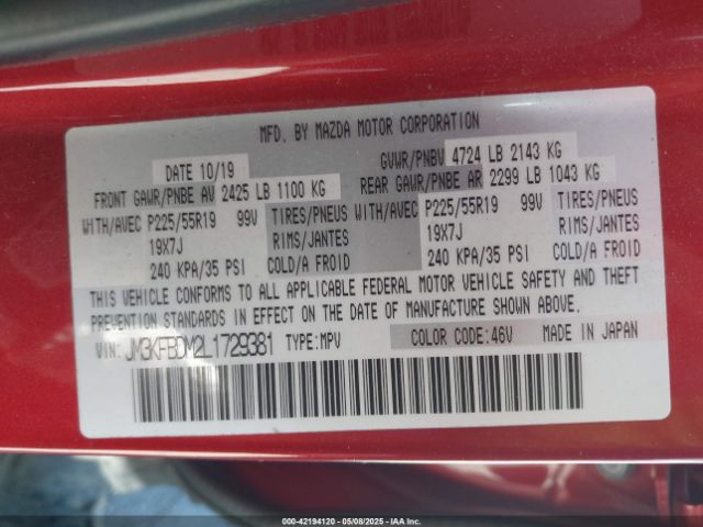 JM3KFBDM2L1729381 Mazda Cx-5 Grand Touring
