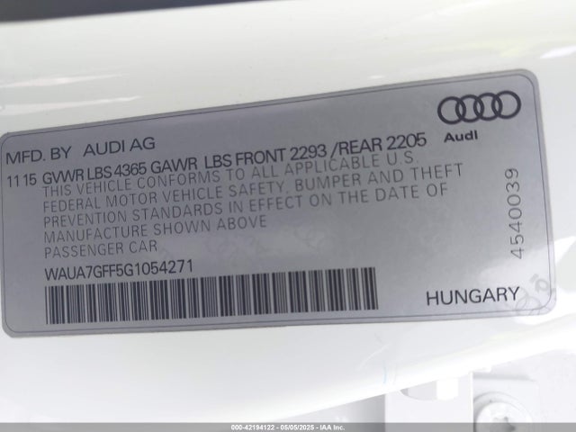 2016 AUDI A3 WAUA7GFF5G1054271 Photo 8
