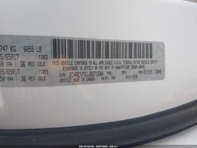 2018 CHRYSLER PACIFICA 2C4RC1FG1JR271584 Photo 8