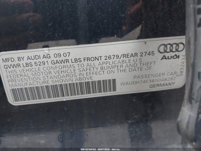 2008 AUDI A6 WAUDH74F38N048282 Photo 8