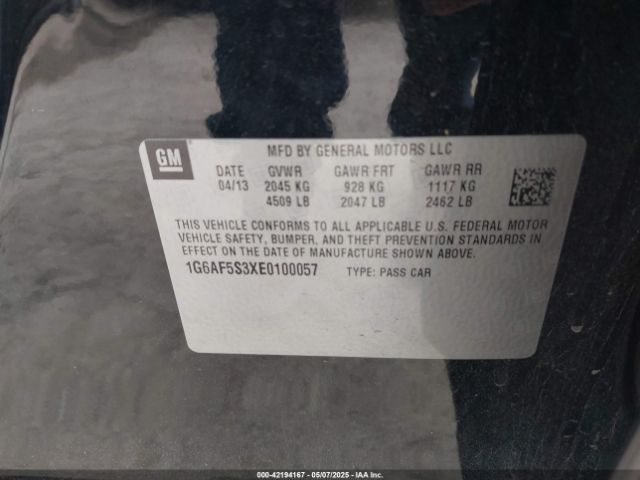 1G6AF5S3XE0100057 Cadillac lfx