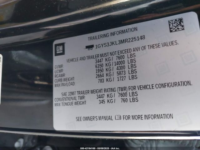2021 CADILLAC ESCALADE ESV 1GYS3JKL3MR225148 Photo 8