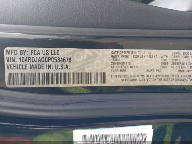 2023 DODGE DURANGO 1C4RDJAG0PC584678 Photo 8