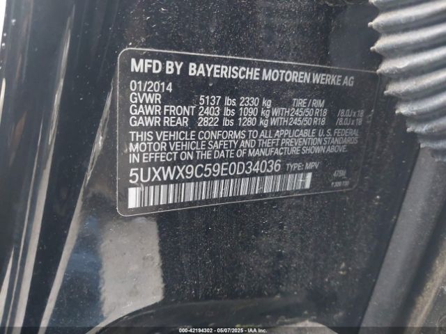 2014 BMW X3 5UXWX9C59E0D34036 Photo 8