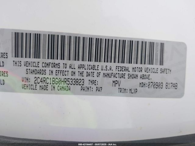 2C4RC1BG0HR533823 Chrysler Pacifica Touring-l