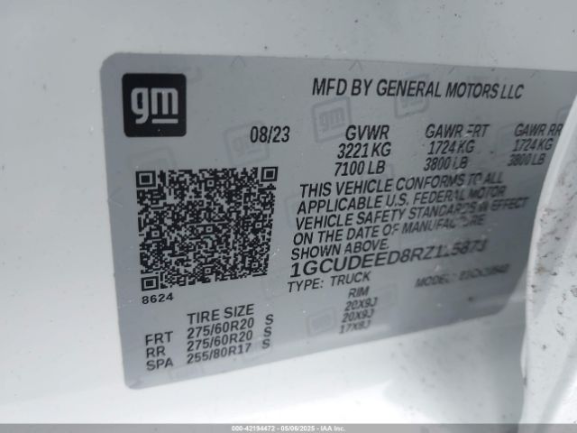 1GCUDEED8RZ115873 Chevrolet Silverado 1500 4wd  Short Bed Rst