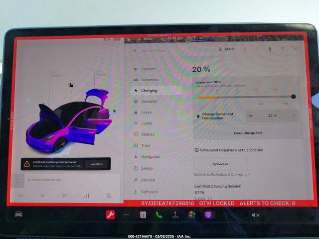 5YJ3E1EA7KF298816 Tesla Model 3 Long Range/mid Range/standard Range/standard Range Plus