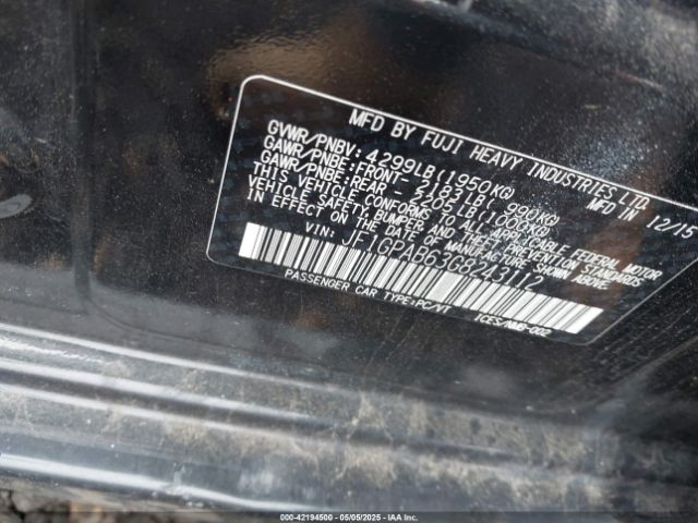 JF1GPAB63G8243112 Subaru Impreza 2.0i Premium