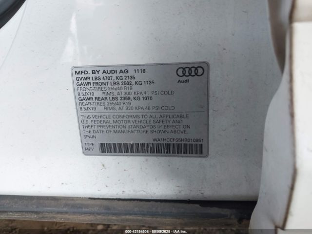 2017 AUDI Q3 WA1HCCFS5HR010951 Photo 8