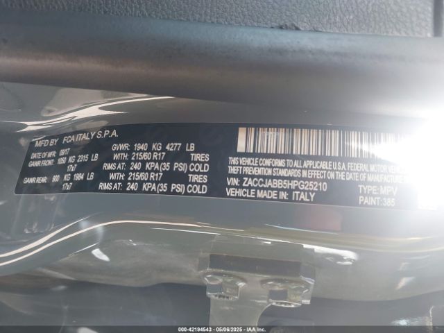 ZACCJABB5HPG25210 Jeep Renegade Latitude Fwd
