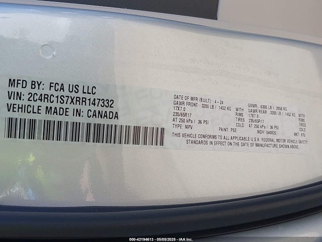 Chrysler Pacifica Hybrid Select 2024 2C4RC1S7XRR147332 Image 9