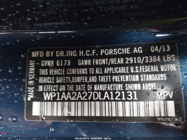 2013 PORSCHE CAYENNE WP1AA2A27DLA12131 Photo 8
