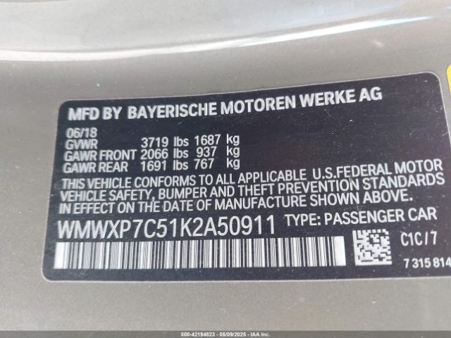 WMWXP7C51K2A50911 Mini Hardtop Cooper S