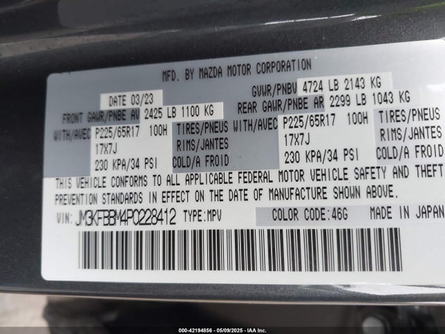 Mazda Cx-5 2.5 S Select 2023 JM3KFBBM4P0228412 Image 9