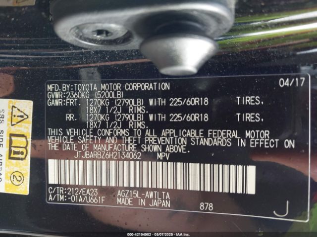 JTJBARBZ6H2134062 Lexus NX 200T