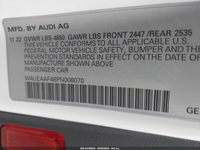 2023 AUDI A4 WAUEAAF48PN008070 Photo 8