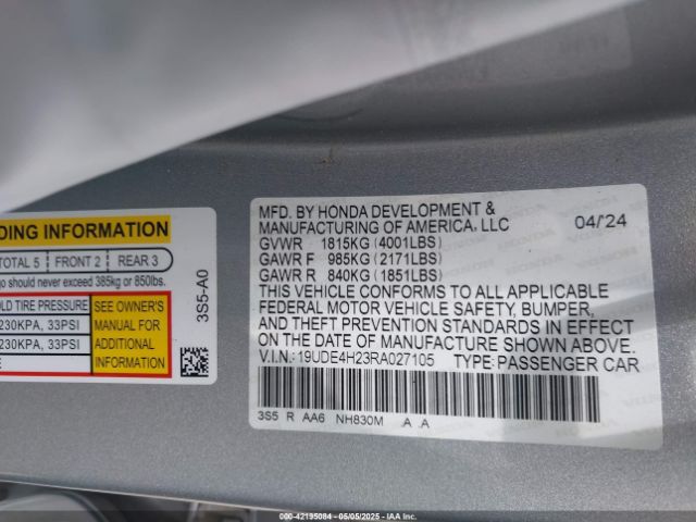 2024 ACURA INTEGRA 19UDE4H23RA027105 Photo 8