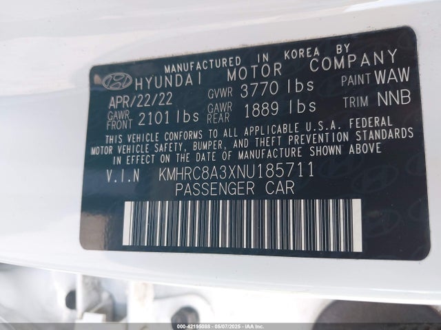 KMHRC8A3XNU185711 Hyundai gamma ii