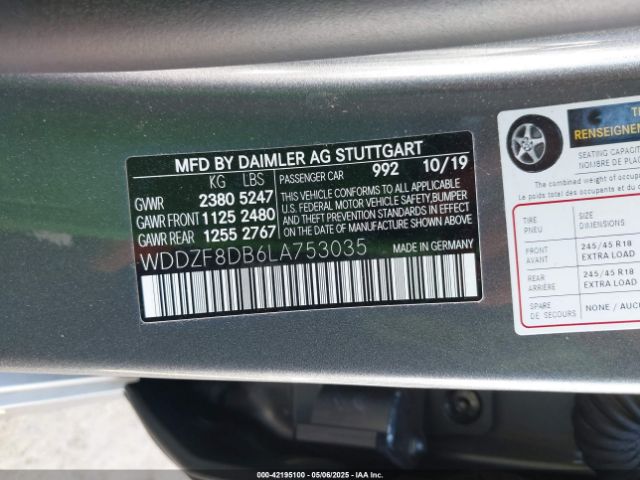 WDDZF8DB6LA753035 Mercedes-Benz E 350